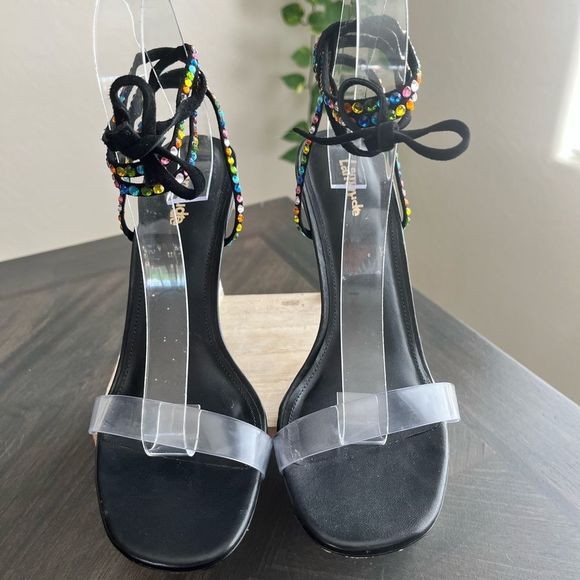 LARROUDE Gloria Disco Heels Size 8.5 NWOT - Picture 8 of 16